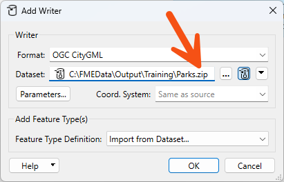 Setting a path with a zip ending